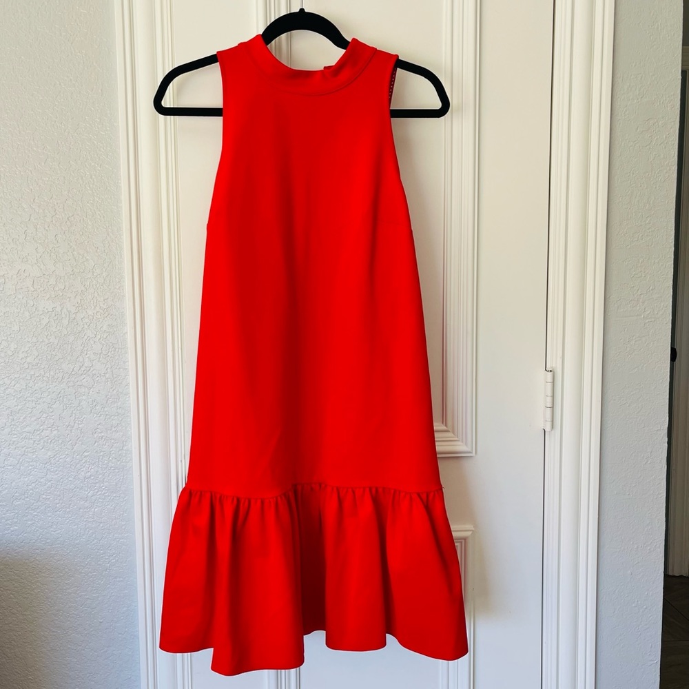 Red Anthropologie swing dress. Worn once.